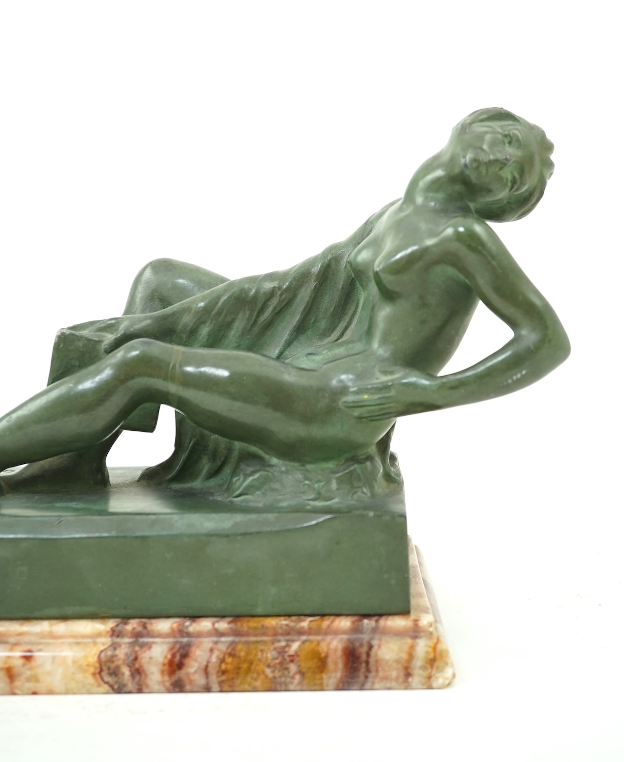 A pair of French Art Deco spelter bookends